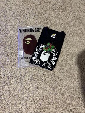 A Bathing Ape Black Bape X Chrome Hearts Tee